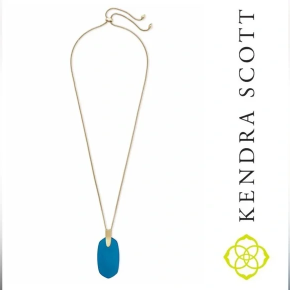 KENDRA SCOTT Inez Teal Agate Pendant Long Necklace - Picture 8 of 8